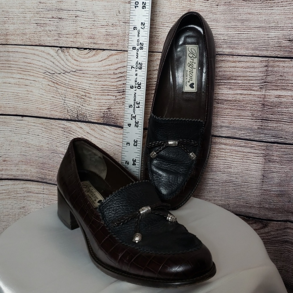 Brighton Loafers w/ braided tassels.